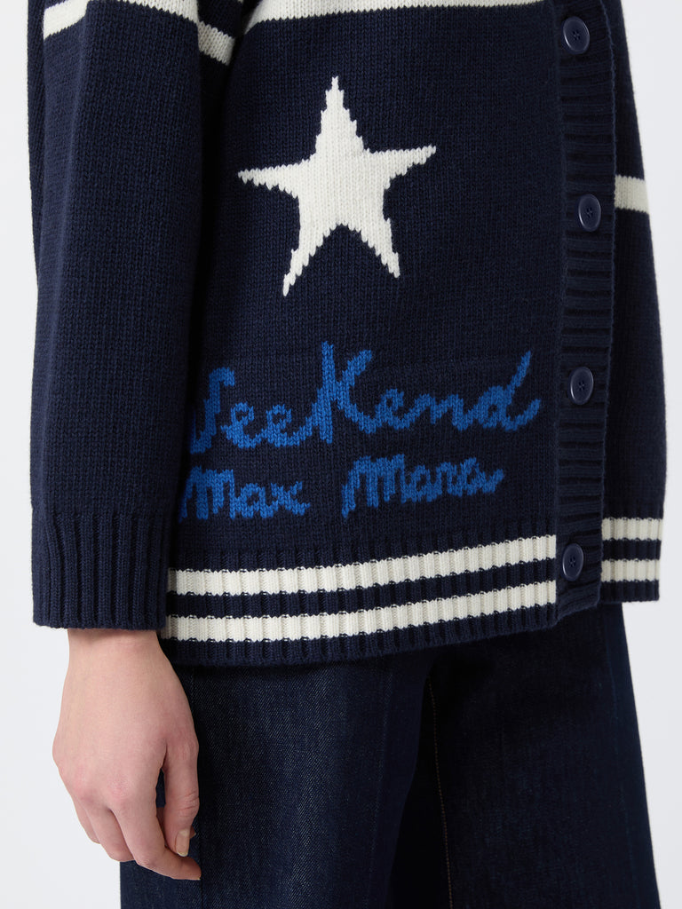 max mara jacquard wool cardigan