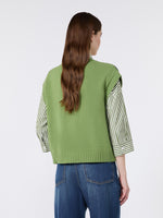 Inlaid Cotton-Blend Gilet for Women - Green - Max Mara KSA