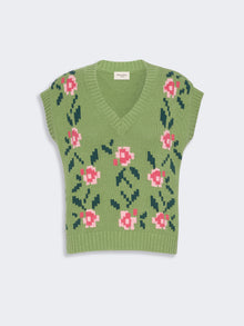 Inlaid Cotton-Blend Gilet for Women - Green - Max Mara KSA