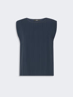 Plissé-Pleated Viscose Yarn Sweater for Women - Navy - Max Mara KSA
