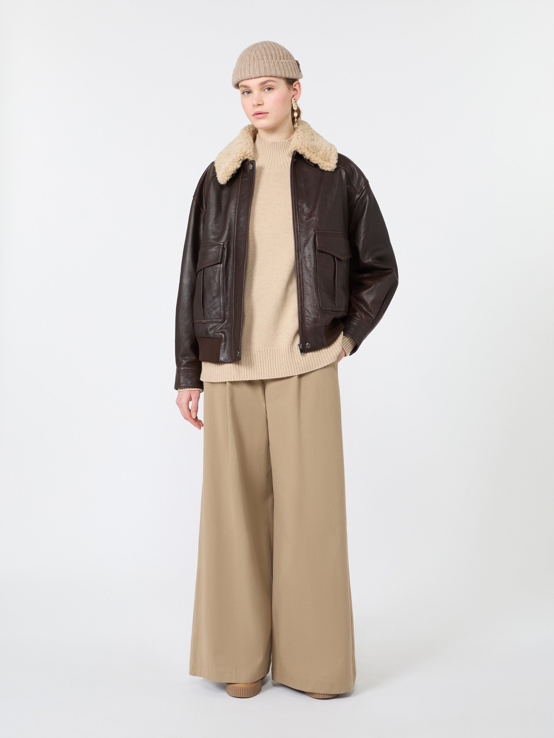 Cashmere Turtleneck Sweater for Women - Beige - Max Mara KSA