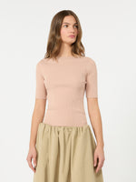 Slim-Fit Stretch Viscose Sweater for Women - Pink - Max Mara KSA
