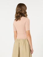 Slim-Fit Stretch Viscose Sweater for Women - Pink - Max Mara KSA