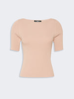 Slim-Fit Stretch Viscose Sweater for Women - Pink - Max Mara KSA