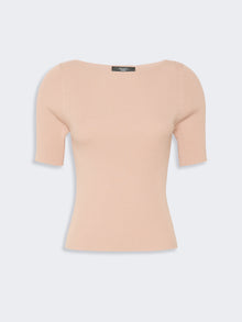 Slim-Fit Stretch Viscose Sweater for Women - Pink - Max Mara KSA