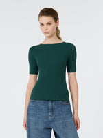 Slim-Fit Stretch Viscose Sweater for Women - Green - Max Mara KSA