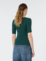Slim-Fit Stretch Viscose Sweater for Women - Green - Max Mara KSA
