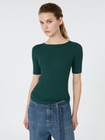Slim-Fit Stretch Viscose Sweater for Women - Green - Max Mara KSA