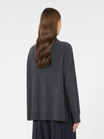 Carded Wool And Cashmere Yarn Sweater for Women - Dark Grey - Max Mara KSA