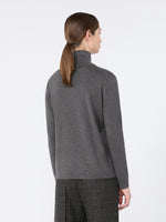 Wool And Silk Knit Turtleneck for Women - Dark Grey - Max Mara KSA