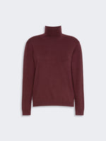 Wool And Silk Knit Turtleneck for Women - Bordeaux - Max Mara KSA