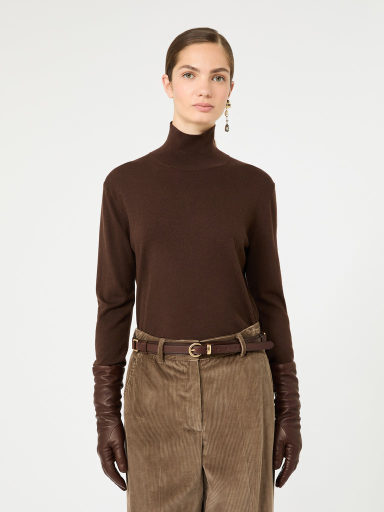max mara wool and silk knit turtleneck