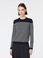 Silk And Wool Yarn Sweater for Women - Navy - Max Mara KSA