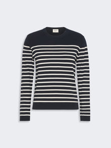 Silk And Wool Yarn Sweater for Women - Navy - Max Mara KSA