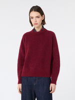 Alpaca And Wool Blend Sweater for Women - Bordeaux - Max Mara KSA
