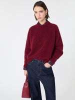 Alpaca And Wool Blend Sweater for Women - Bordeaux - Max Mara KSA