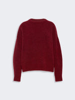 Alpaca And Wool Blend Sweater for Women - Bordeaux - Max Mara KSA