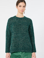 Alpaca, Cotton And Wool Blend Sweater for Women - Dark Green - Max Mara KSA