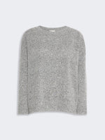 Tweed-Effect Wool And Silk Blend Jumper for Women - Medium Grey - Max Mara KSA