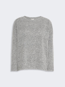 Tweed-Effect Wool And Silk Blend Jumper for Women - Medium Grey - Max Mara KSA