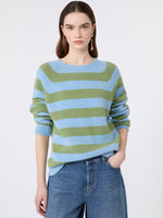 Alpaca And Cotton Sweater for Women - Light Blue - Max Mara KSA