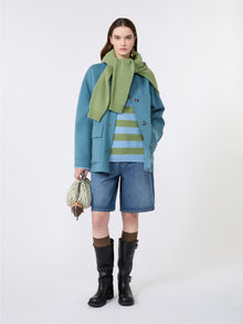 Alpaca And Cotton Sweater for Women - Light Blue - Max Mara KSA