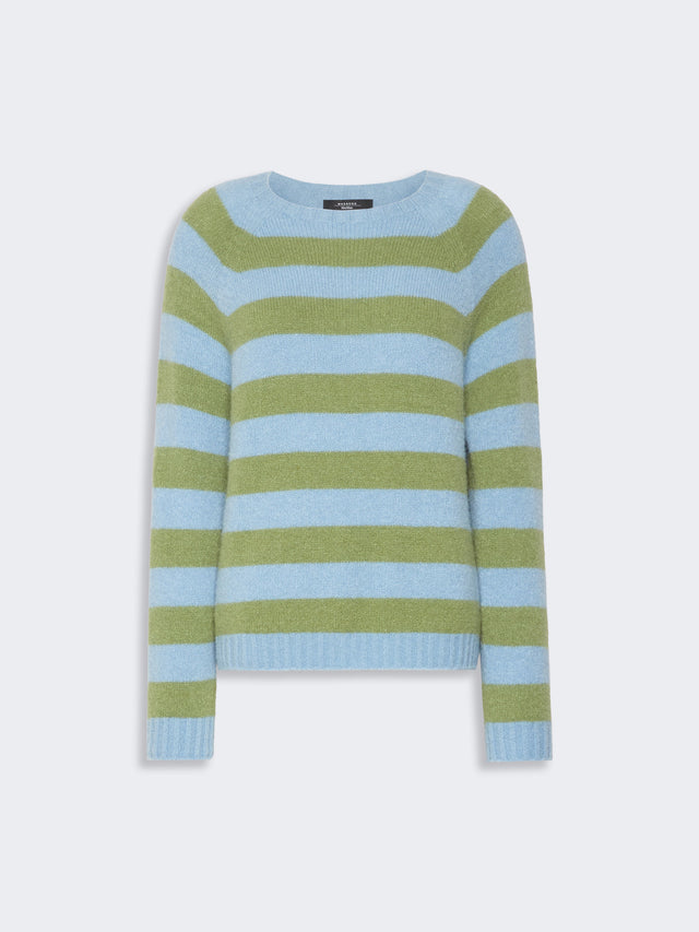 Alpaca And Cotton Sweater for Women - Light Blue - Max Mara KSA
