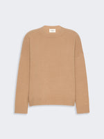 Oversized Wool Jumper for Women - Camel - Max Mara KSA