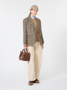 Oversized Wool Jumper for Women - Camel - Max Mara KSA