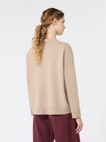 Loose Jumper In Wool Jacquard for Women - Sand - Max Mara KSA