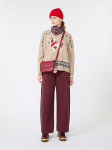 Loose Jumper In Wool Jacquard for Women - Sand - Max Mara KSA
