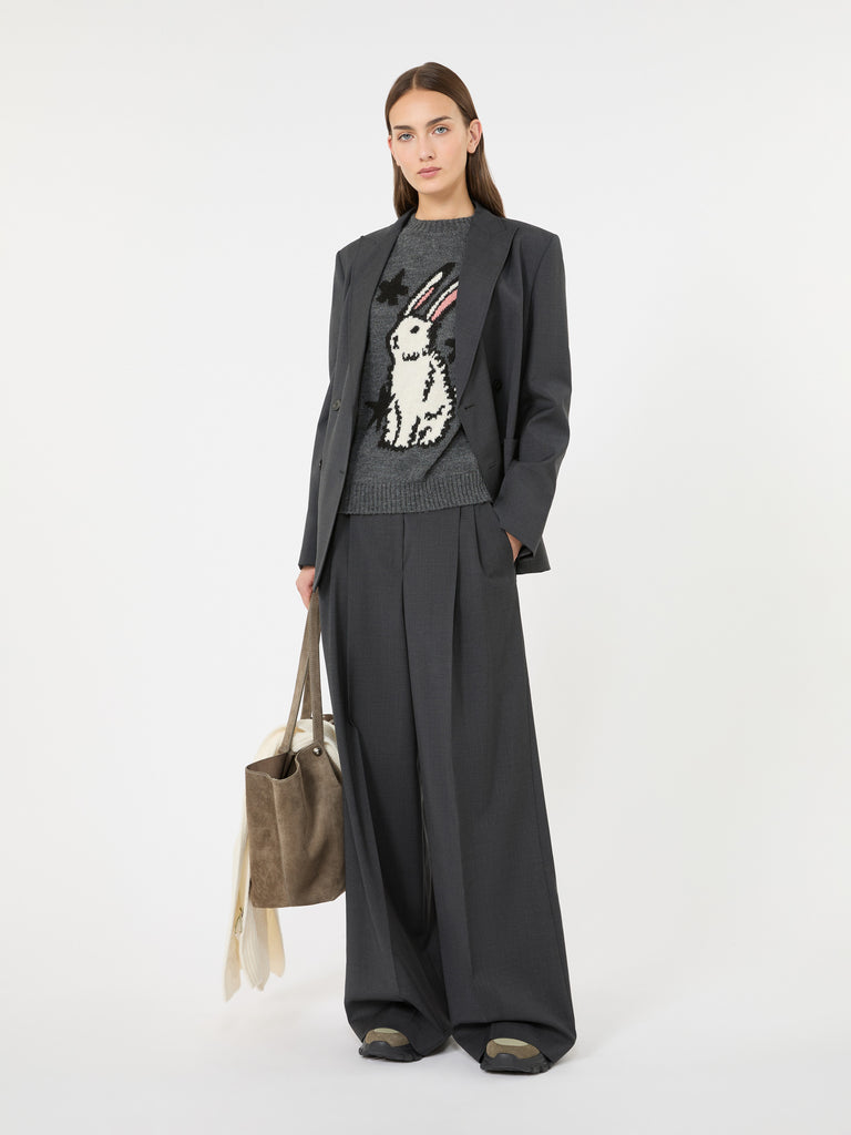 max mara كنزة من خيوط مزيج الألبكة والصوف