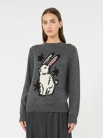 Alpaca And Wool-Blend Yarn Sweater for Women - Medium Grey - Max Mara KSA