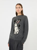 Alpaca And Wool-Blend Yarn Sweater for Women - Medium Grey - Max Mara KSA