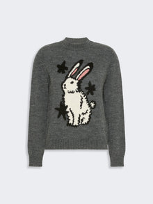 Alpaca And Wool-Blend Yarn Sweater for Women - Medium Grey - Max Mara KSA