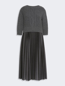 Jersey Dress With A Wool Top for Women - Dark Grey - Max Mara KSA