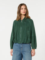 Suede Jacket for Women - Dark Green - Max Mara KSA