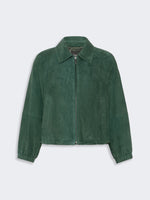 Suede Jacket for Women - Dark Green - Max Mara KSA