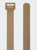 Shiny Nappa Leather Belt for Women - Turtledove - Max Mara KSA