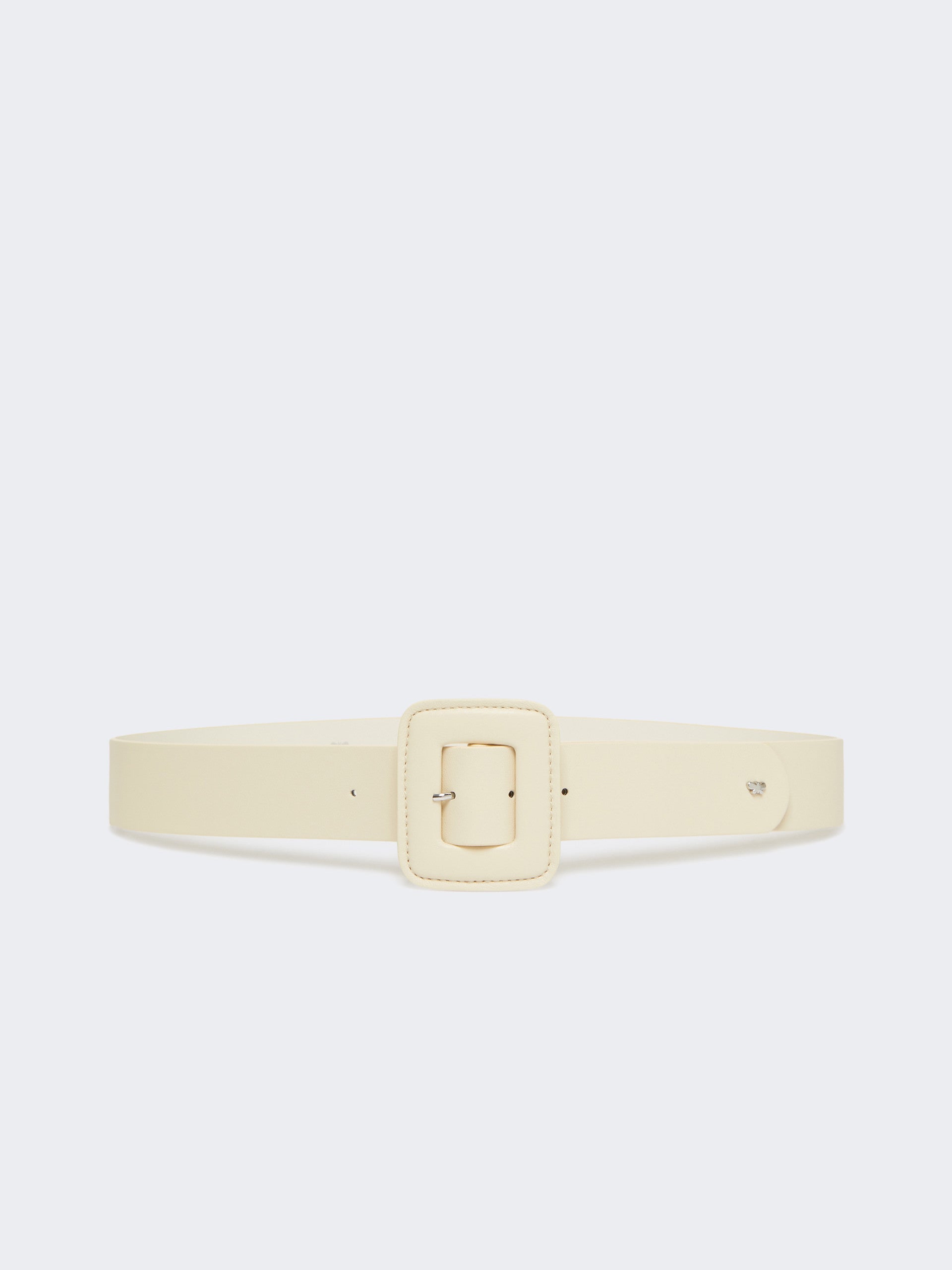 Shiny Nappa Leather Belt for Women - Ivory - Max Mara KSA