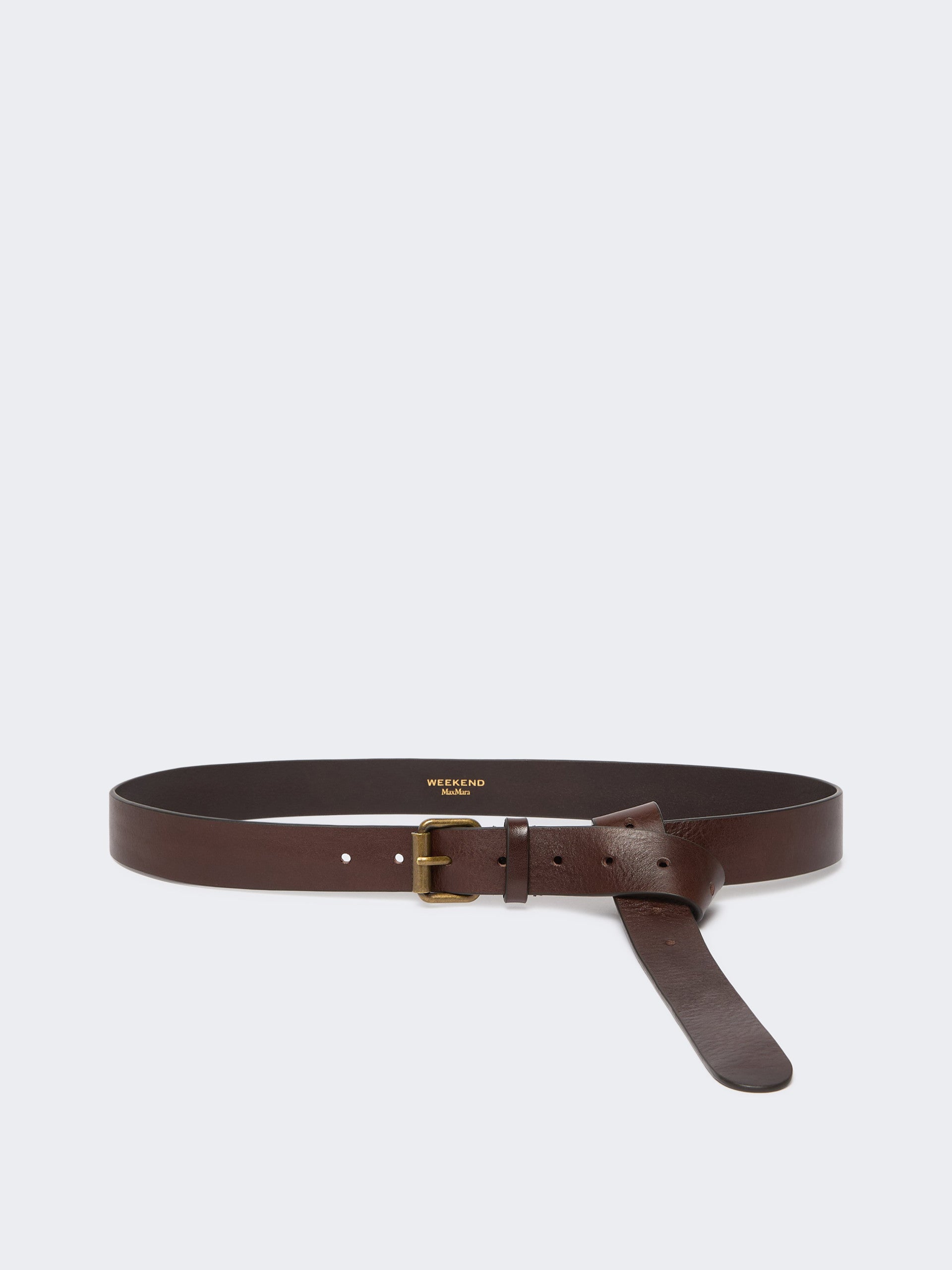 Leather Belt for Women - Dark Brown - Max Mara KSA