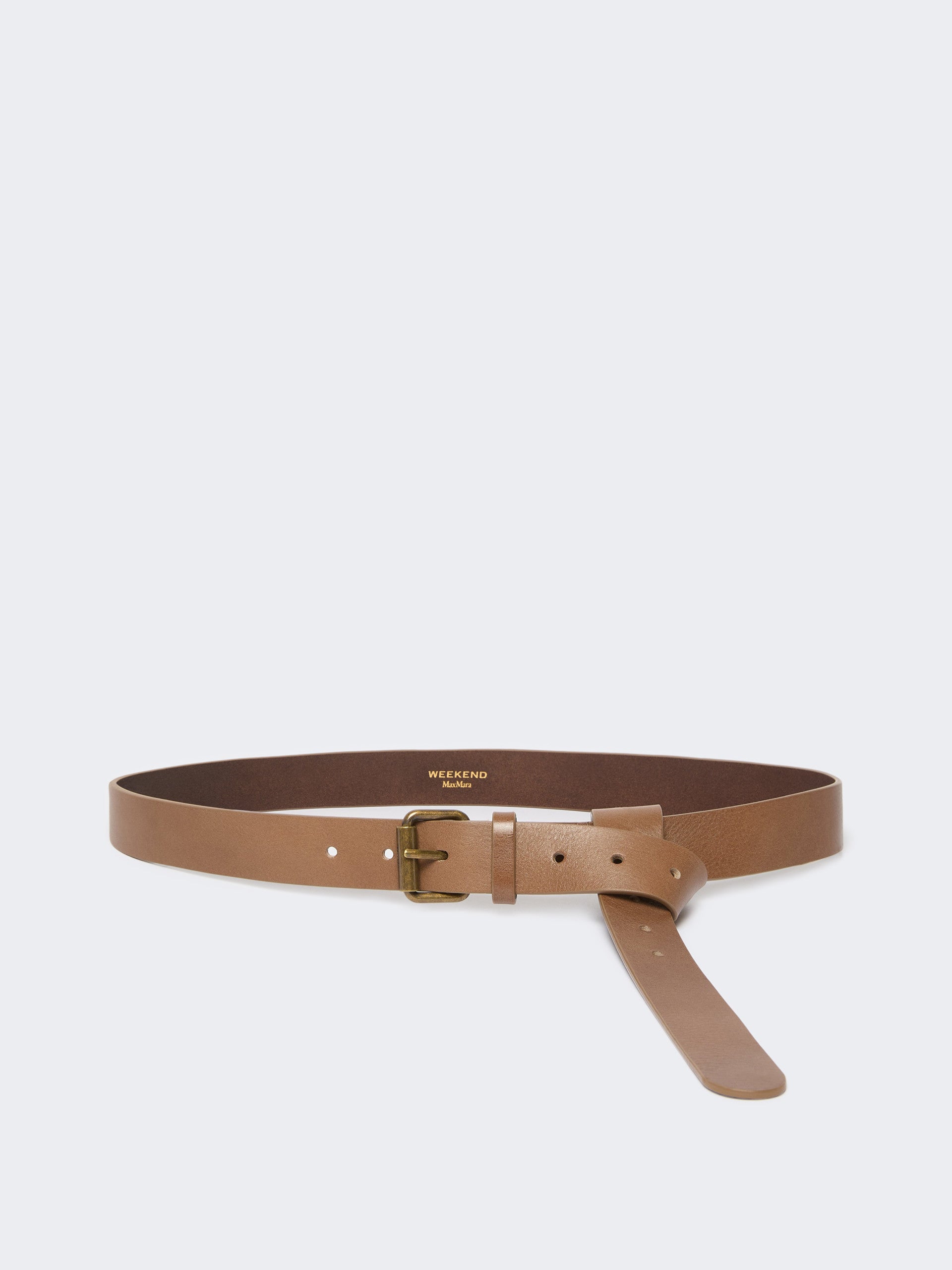 Leather Belt for Women - Tobacco - Max Mara KSA