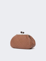 Medium Pasticcino Bag In Woven Leather for Women - Tobacco - Max Mara KSA