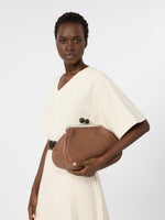 Medium Pasticcino Bag In Woven Leather for Women - Tobacco - Max Mara KSA