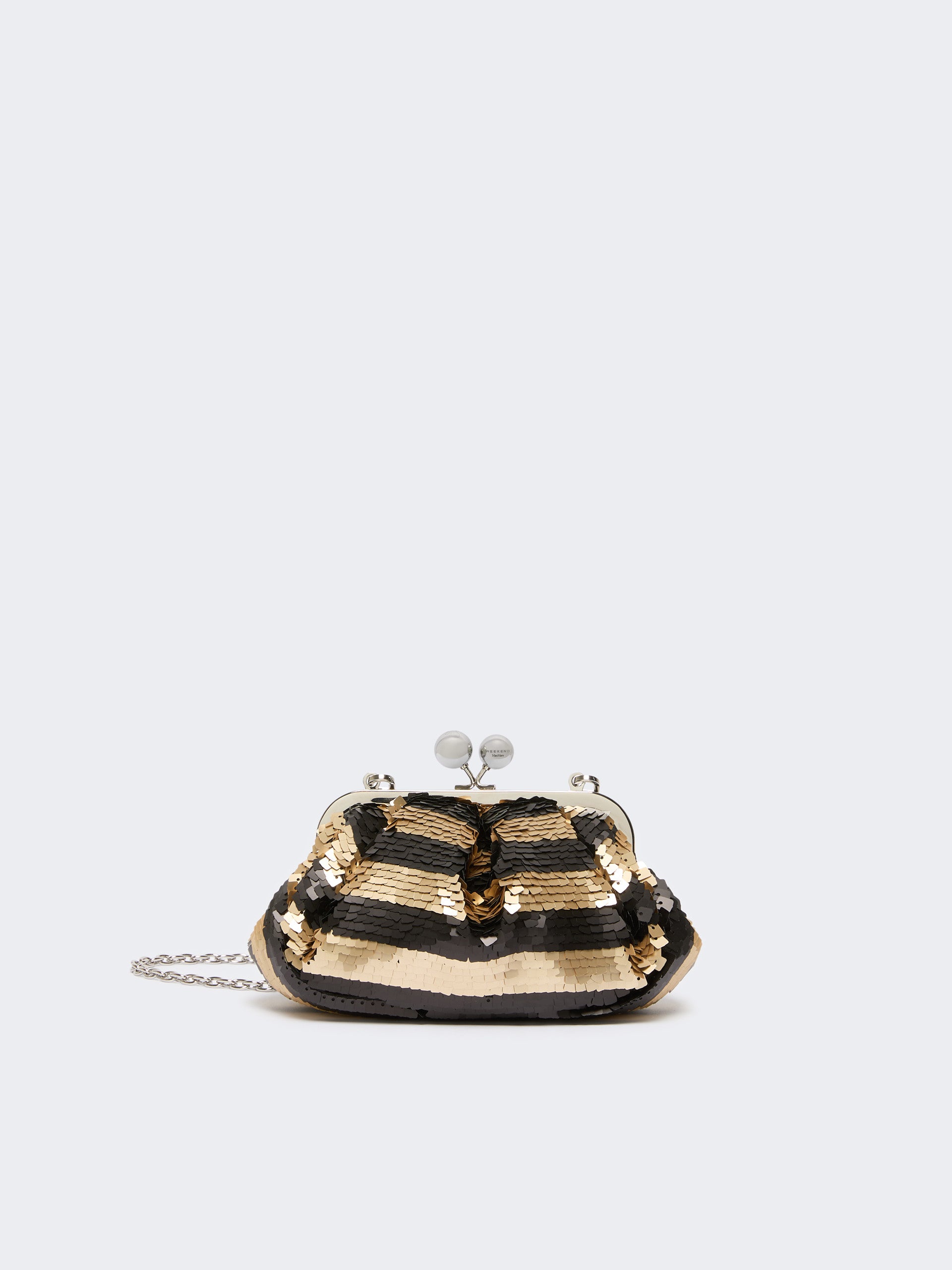Small Pasticcino Bag With Sequin Stripes for Women - Midnightblue - Max Mara KSA