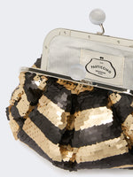 Small Pasticcino Bag With Sequin Stripes for Women - Midnightblue - Max Mara KSA
