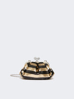 Small Pasticcino Bag With Sequin Stripes for Women - Midnightblue - Max Mara KSA
