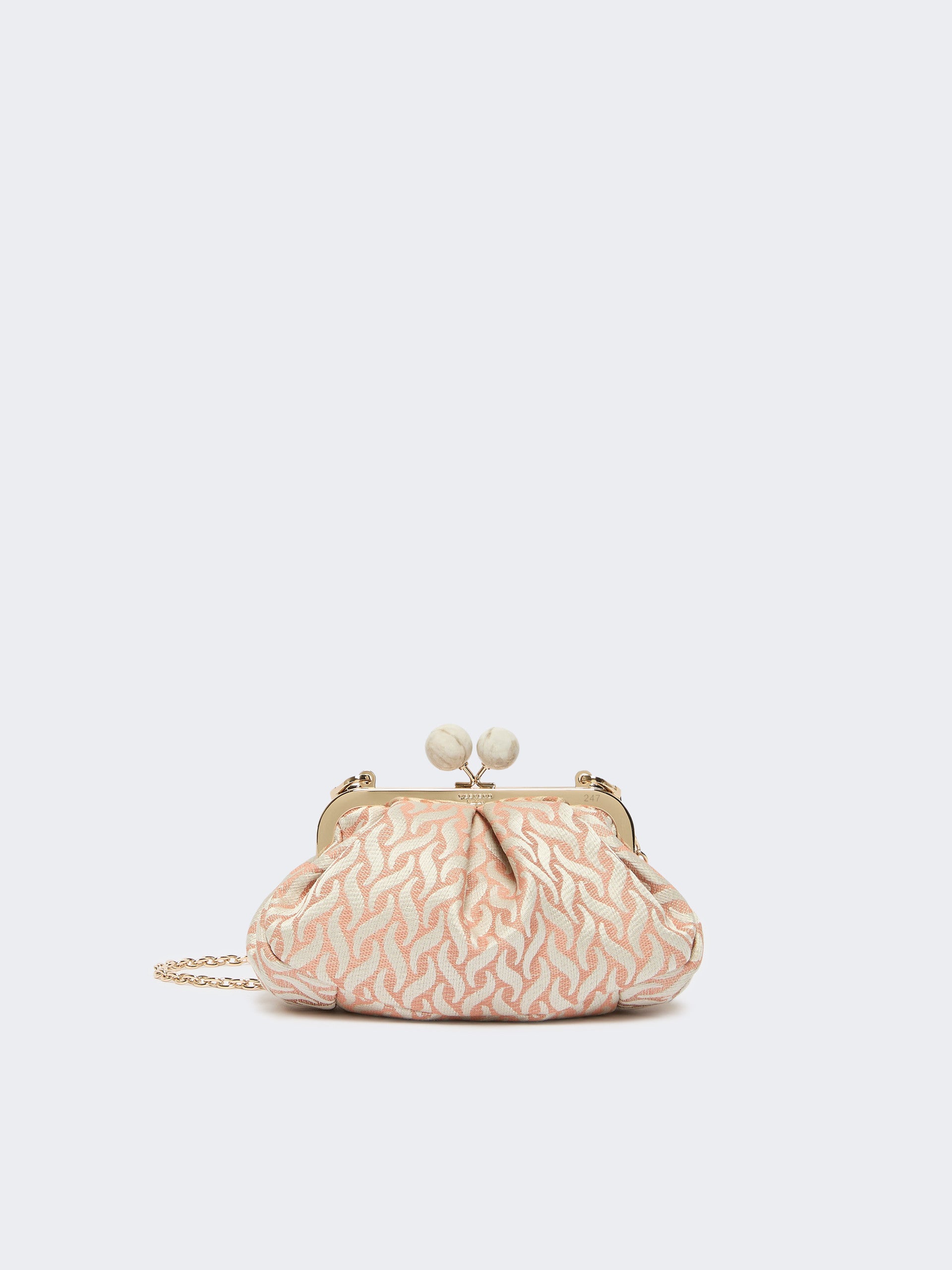 Small Pasticcino Bag In Linen, Silk And Cotton Jacquard for Women - Pink - Max Mara KSA