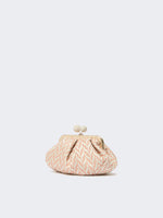 Small Pasticcino Bag In Linen, Silk And Cotton Jacquard for Women - Pink - Max Mara KSA