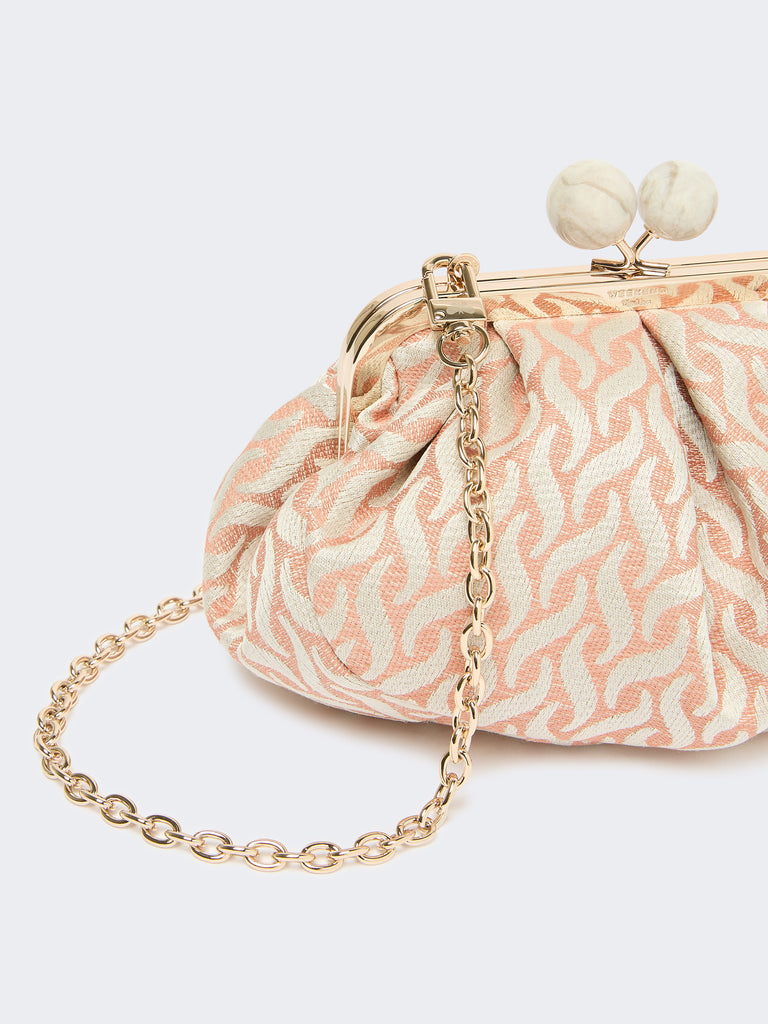 max mara small pasticcino bag in linen, silk and cotton jacquard